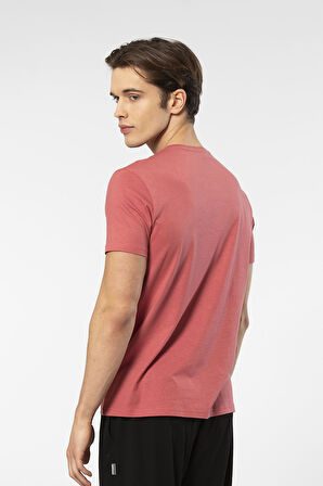 Cacharel Erkek V Yaka T-shirt 2170/Mercan