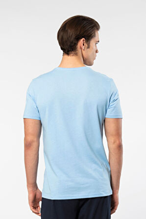 Cacharel Erkek V Yaka T-shirt 2170/Açık Mavi