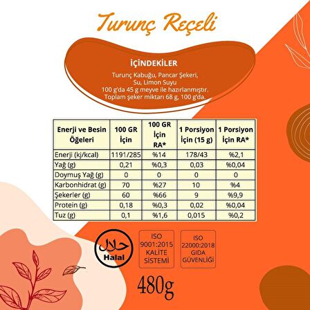 Dağbey Yöresel Doğal Turunç Reçeli 480 gr