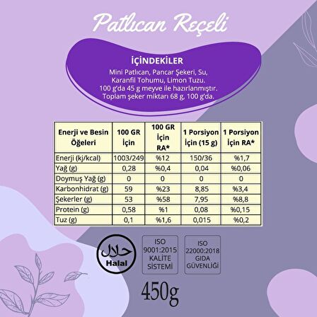 Dağbey Yöresel Doğal Patlıcan Reçeli 450 gr