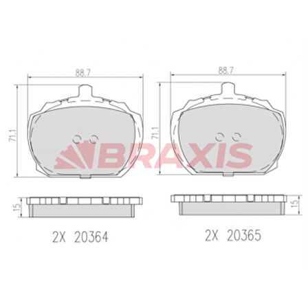 İveco Ticarı Fren Balatası On Range Rover I 85>90 Defender 90>94 Transıt İveco 78>92 Daıly I 78>89 - Braxıs Ab0601