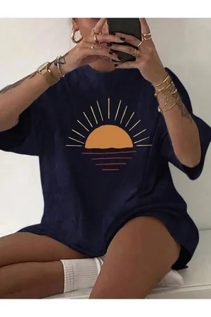 Unisex G Baskılı Tasarım Tshirt