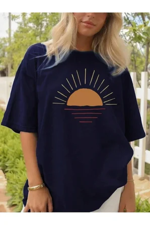 Unisex G Baskılı Tasarım Tshirt