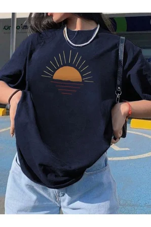 Unisex G Baskılı Tasarım Tshirt