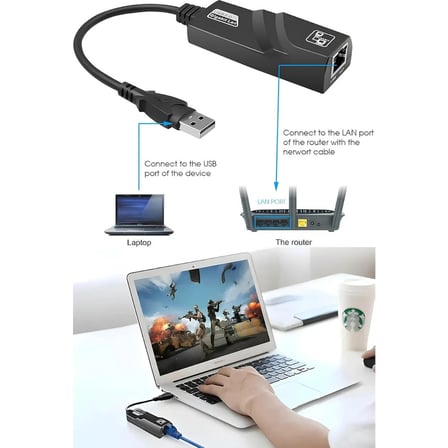 TAPLIN USB 3.0 To Ethernet Dönüştürücü Çevirici Adaptör Gigabit 1000 Mbps