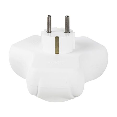 ALMERA PAPATYA ÜÇLÜ GOLYAT TOPRAKLI FİŞ PRİZ YONCA TİP SIVA ÜSTÜ