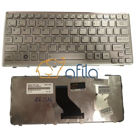 Toshiba Dynabook NB200-10Z, NB205, NSK-TJ00T, 9Z.N2P82.00T, PK130811A20 Klavyesi Gümüş, Gri / İNG.