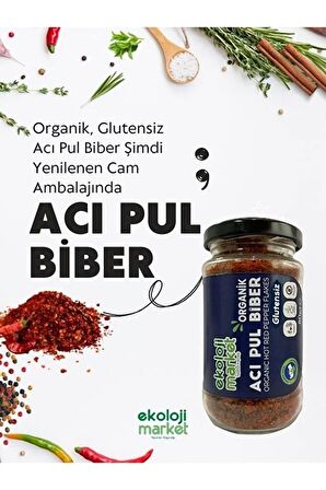 Organik Glütensiz Acı Pul Biber 80 gr