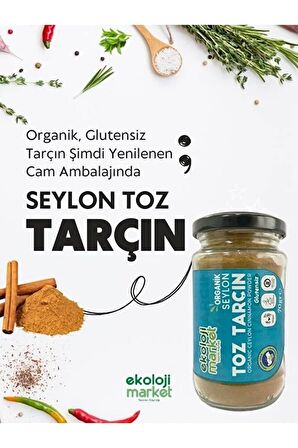 Organik Glütensiz Toz Tarçın 70 gr