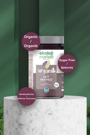 Organik Glutensiz Cold Press Dut Pekmezi 640 Gr.