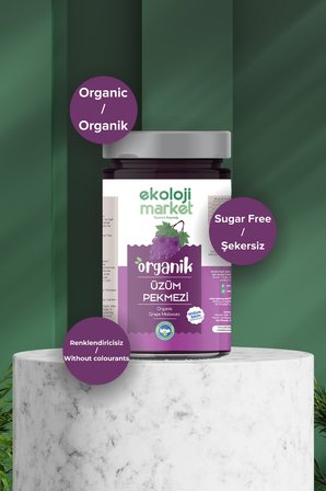 Organik Soğuk Sıkım Üzüm Pekmezi 640 Gr.