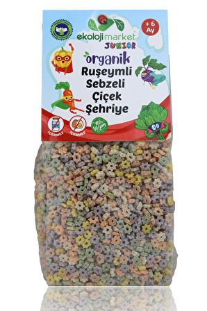 Organik Ruşeymli Sebzeli Bebek Makarnası Çiçek Şehriye 250 Gr ( Süt ve Yumurta İçermez)