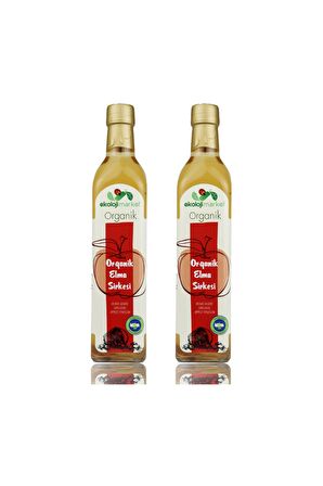 Ekoloji Market Organik Elma Sirkesi 500 Ml - 2'li Paket