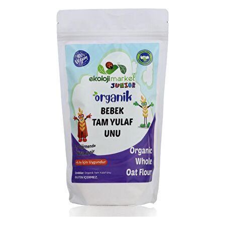 Organik Glutensiz Bebek Tam Yulaf Unu 250 gr