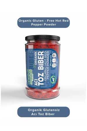 Organik Glutensiz Kavanoz Toz Biber- Acı 80 gr