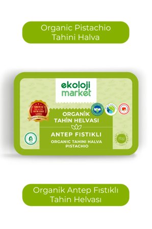 Organik Glutensiz AntepFıstıklı Tahin Helvası 200Gr/Organic Gluten-Free Pistachio Tahini Halva 200Gr