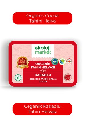 Organik Glutensiz Kakaolu Tahin Helvası 200 Gr / Organic Gluten-Free Cocoa Tahini Halva 200 Gr
