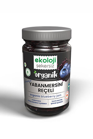 Organik Şekersiz Yabanmersini Reçeli 380 gr