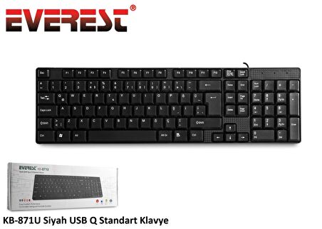 EVEREST KB-871U Q Türkçe USB Standart Siyah Klavye