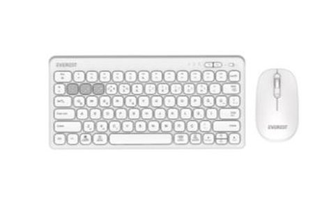 Everest  KM-BT903 Beyaz 3in1 3 BT + 2.4  İnce Q 4 Cihaz Bağlantılı Kablosuz Klavye + Mouse Set