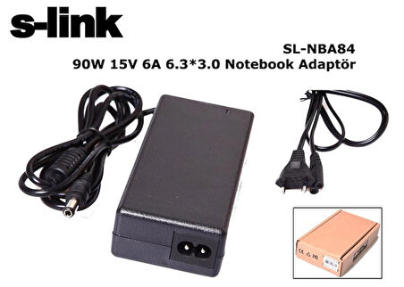 ÖZKA GSM S-link SL-NBA84 90W 15V 6A 6.3*3.0 Toshiba Notebook Standart Adaptör