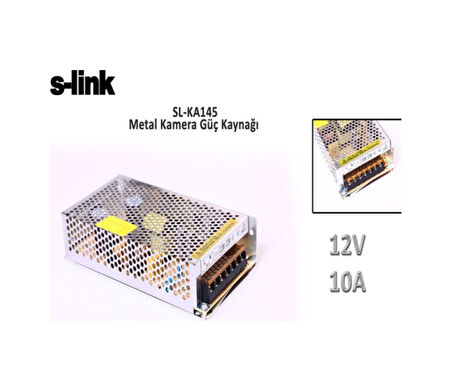 S-Link Sl-Ka145 12V 10A Metal Kamera Güç Kaynaği