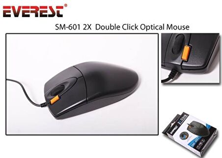 EVEREST SM-601 USB MOUSE, SİYAH