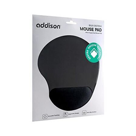 Addison 300152 Siyah Bileklikli Jel Mouse Pad