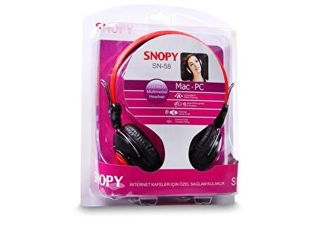 Snopy Sn-58 Mikrofonlu Stereo Standart Kulak Üstü Kablolu Kulaklık