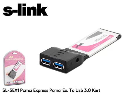 S Link Sl 3Ex1 2 Port Usb 3.0 Pcmcı Express Kart / S Link