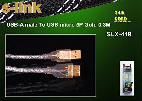 S Link Slx 419 0.30Mt Micro 5P Kamera Kablosu / S Link