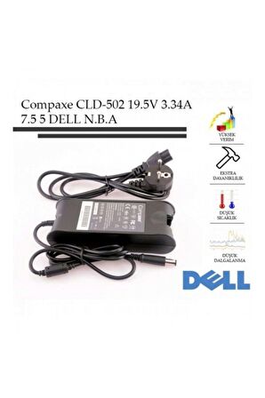 Compaxe CLD-502 65W 19.5V-3.34A 7.4-5.0 Dell Notebook Adaptörü