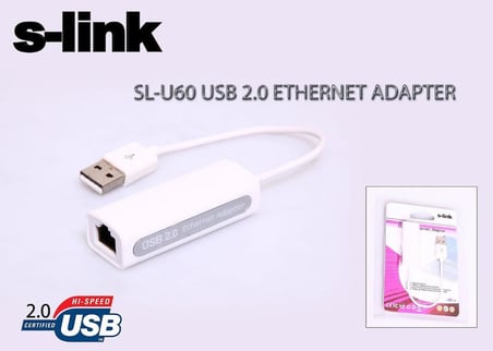 S-link SL-U60 USB 2.0 to Ethernet Dönüştürücü - Outlet