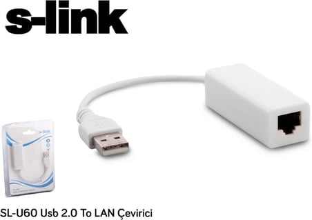 S-link SL-U60 USB 2.0 to Ethernet Dönüştürücü - Outlet