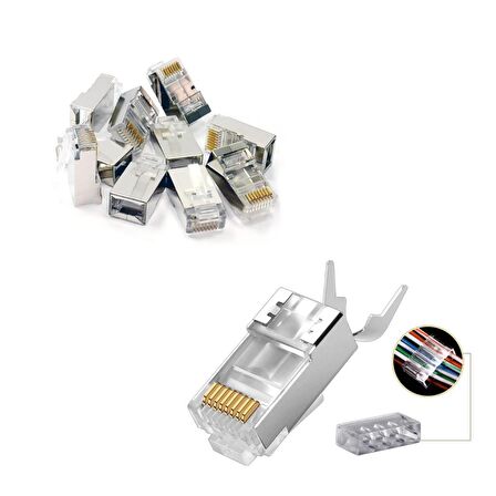 RJ45 SOKET METAL CAT7 (25 ADET) S-LİNK SL-COP7P