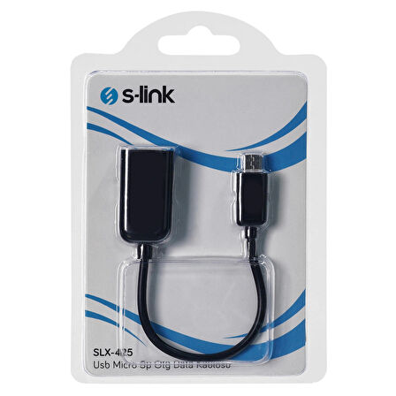 S-link SLX-425 USB-A to Micro USB Dönüştürücü OTG(On The Go) Data Kablosu
