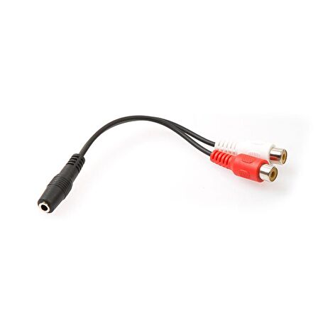 STEREO KABLOSU 3.5MM DİŞİ TO 2 RCA DİŞİ 15CM S-LİNK SL-358