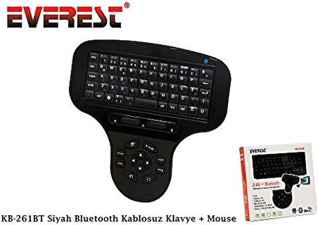 Everest KB-261BT Siyah Bluetooth Kablosuz Q Multimedia Klavye + Mouse Set OUTLET