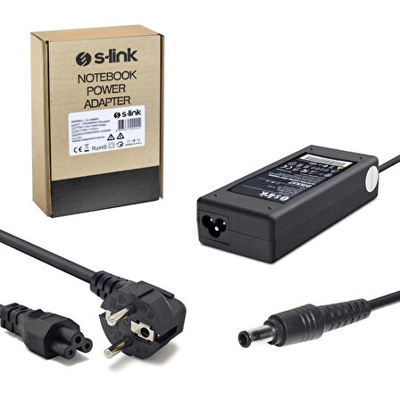 NOTEBOOK ADAPTÖR 60W 16V 3.75A 5.5X3.0MM ORTASI İĞNELİ SAMSUNG S-LİNK SL-NBA96