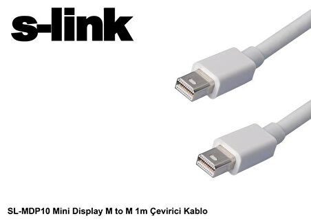 S-LINK SL-MDP10 1m MİNİ DP ERKEK=>MİNİ DP ERKEK