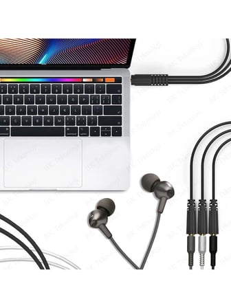 Ses Aux 3.5 mm Jak çoklayıcı kablo. 1+3 Aux Kablo.1 Erkek Giriş 3 Dişi Çıkış,5+1 Hoparlör Kulaklık  Telefon PC Araç Ses Paylaşım Adaptörü