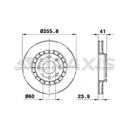 Opel On Fren Diski Astra F Vectra A Vectra B 1,6 - Braxıs Ae0075