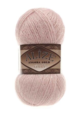 Alize Angora Gold Simli El Örgü İpi Pudra 161