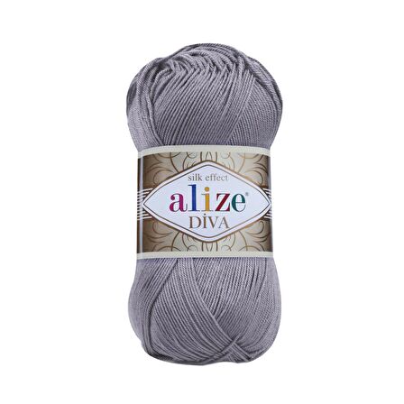 Alize Diva El Örgü İpliği - 348 Gri
