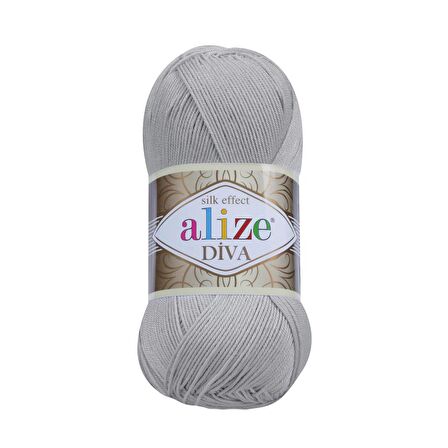 Alize Diva El Örgü İpliği - 355 Gri