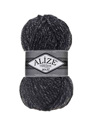 Alize Superlana Maxi El Örgü İpi Jaspe Antrasit 800