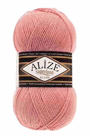 Alize Superlana Klasik El Örgü İpi Somon Pembe 144