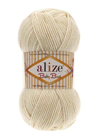 Alize Baby Best El Örgü ipi Krem 001
