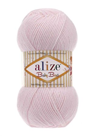 Alize Baby Best El Örgü ipi Pudra Pembe 184