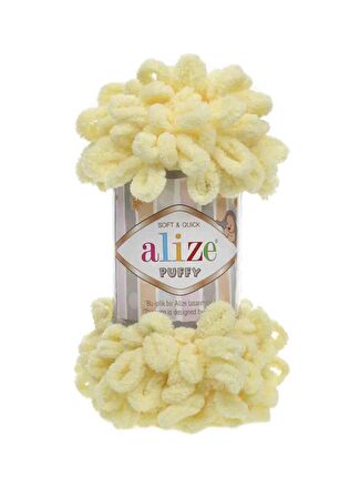 Alize Puffy El Örgü İpi Açık Sarı 013